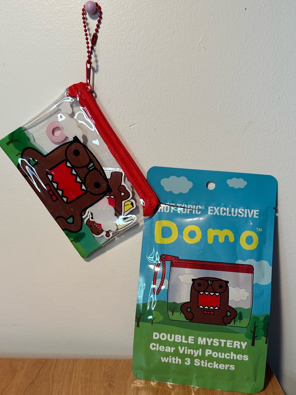 Mystery Domo Clear Vinyl Pouch with Stickers - Hot Topic Exclusive